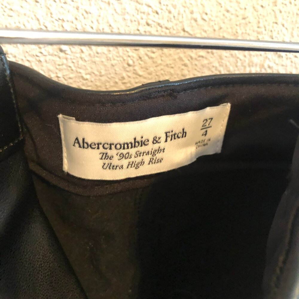 Abercrombie The 90s Straight Ultra High Rise Leather Pants - Picture 3 of 4